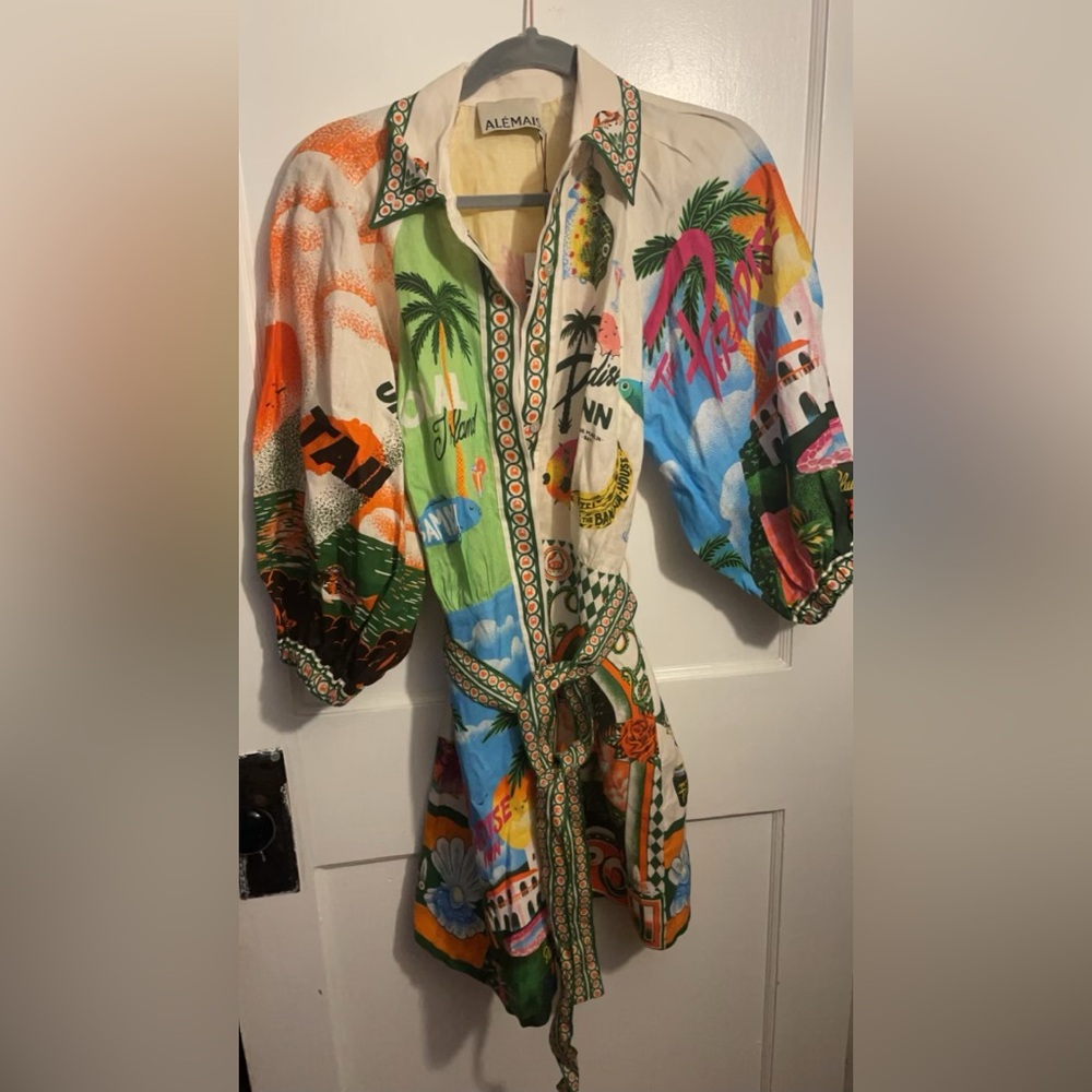 Alemais linen shirt dress NWT
